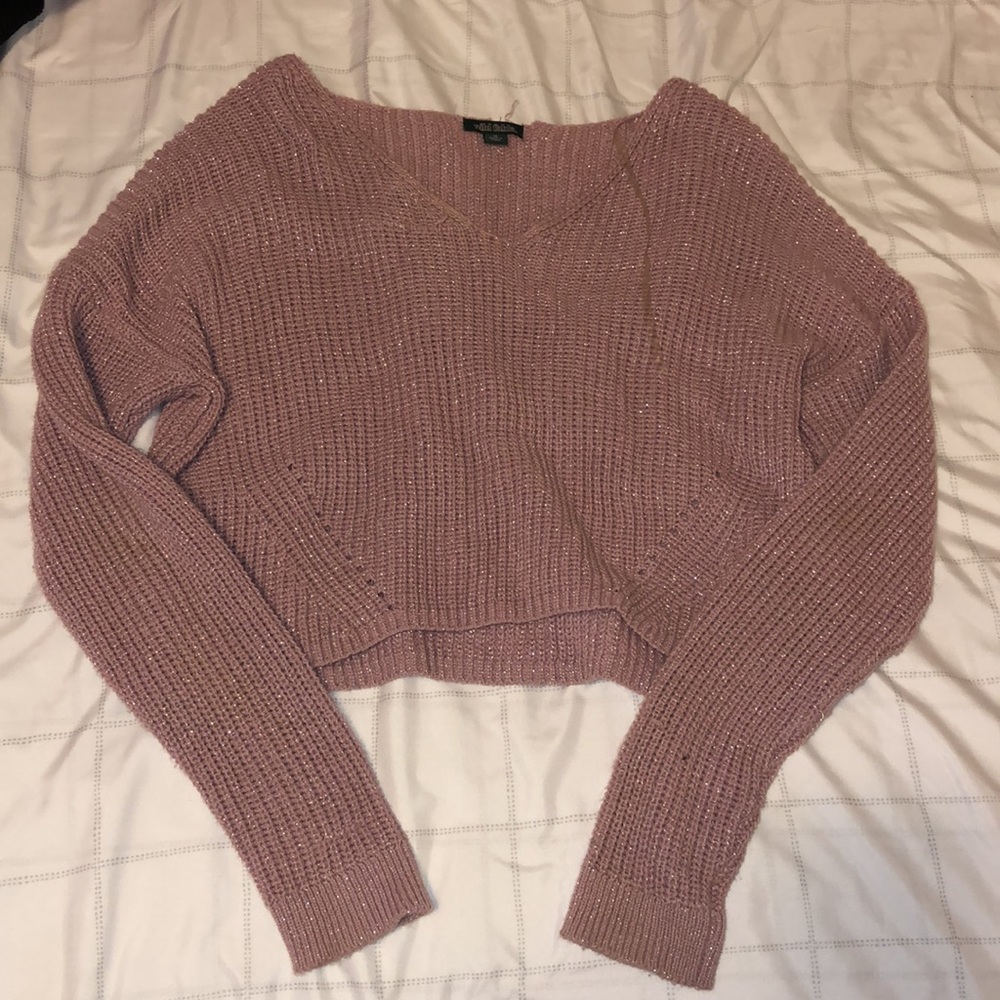 Wild fable purple sparkly sweater